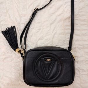 Valentino By Mario Valentino Black Crossbody Bag with Tassel